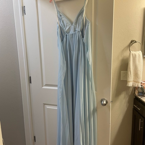 Azazie Gracie Sky Blue Bridesmaid Dress - Picture 3 of 5